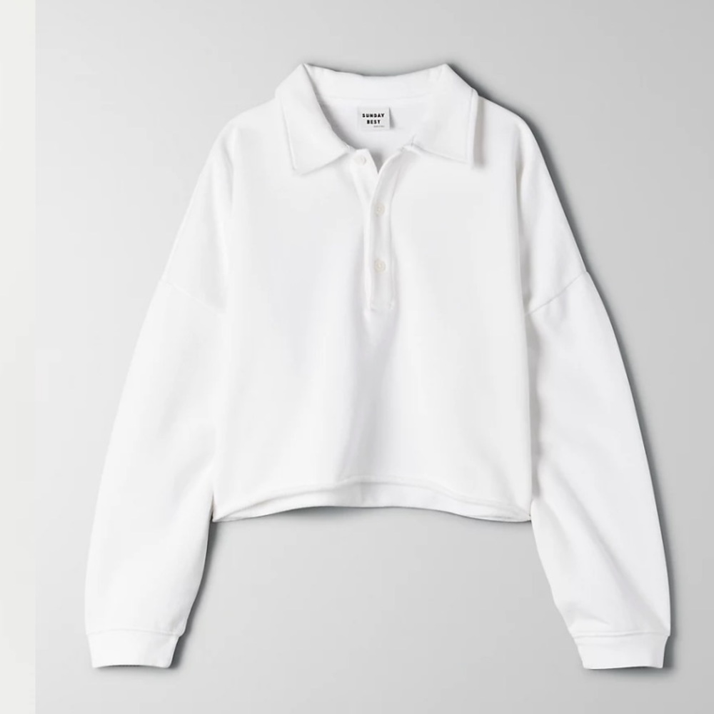Aritzia cropped polo sweatshirt